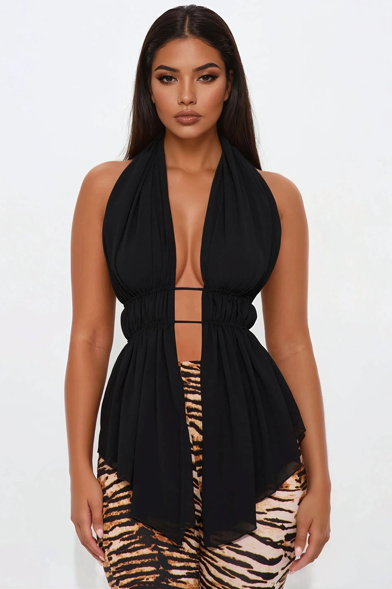 Karson Striped Sweater Vest - White/Black - Image 43