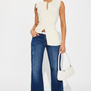 See You Tomorrow Sweater Vest - Cream