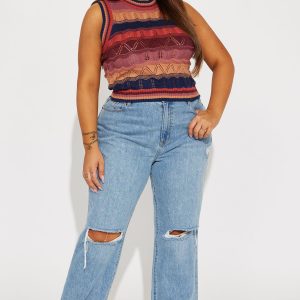 Girl On The Go Sweater Vest - Multi Color