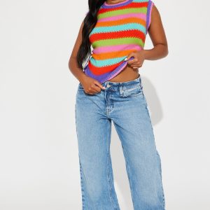 Rainbow Sunsets Sweater Vest - Multi Color