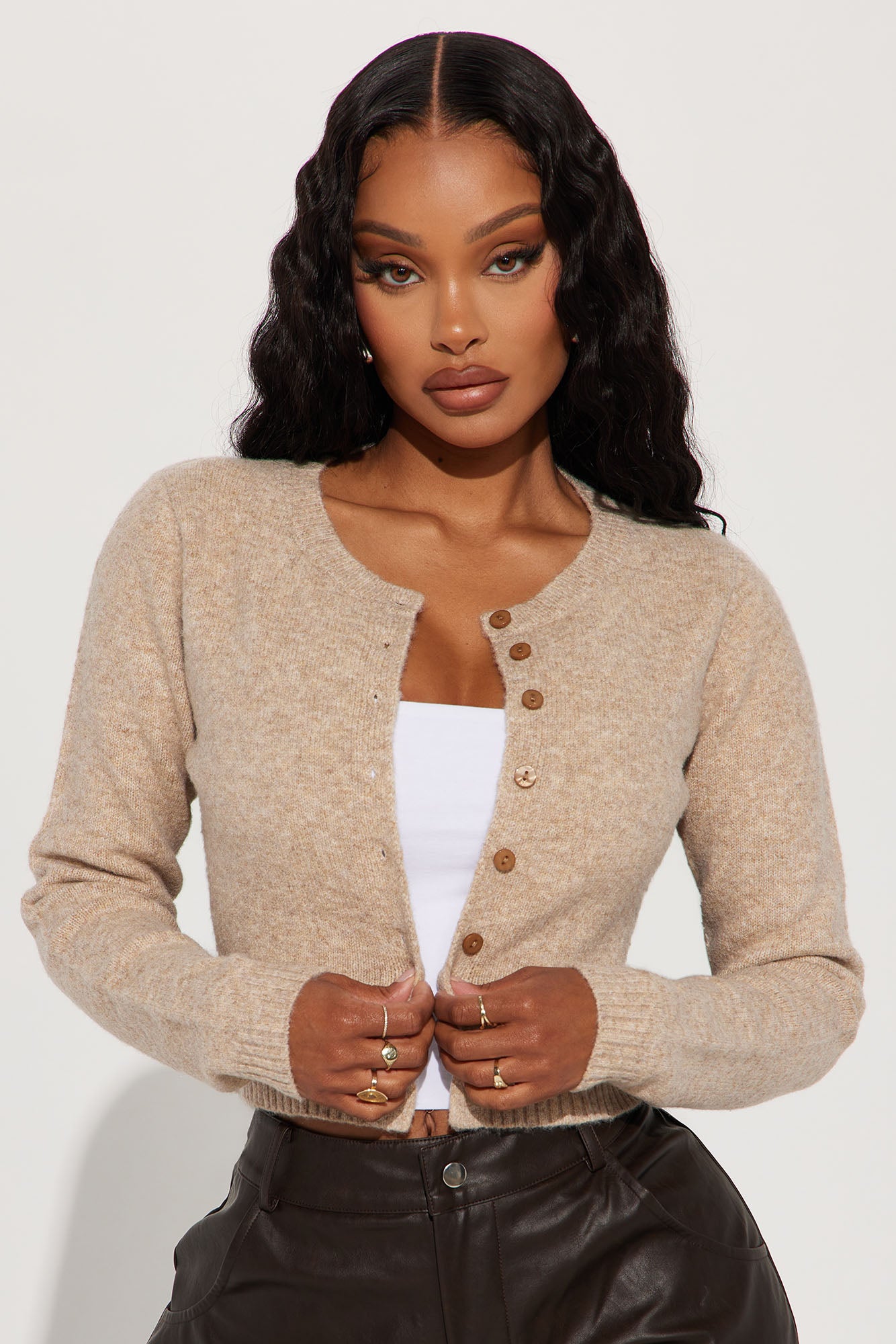 Top Scholar Sweater Vest - Beige - Image 11