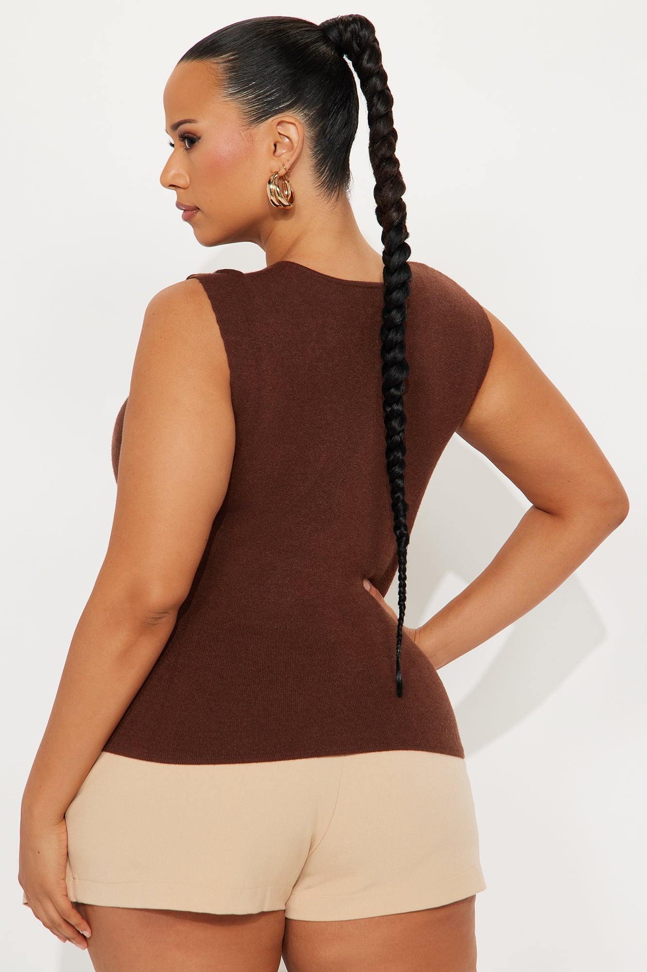 Look Closer Hardware Vest - Brown - Image 5