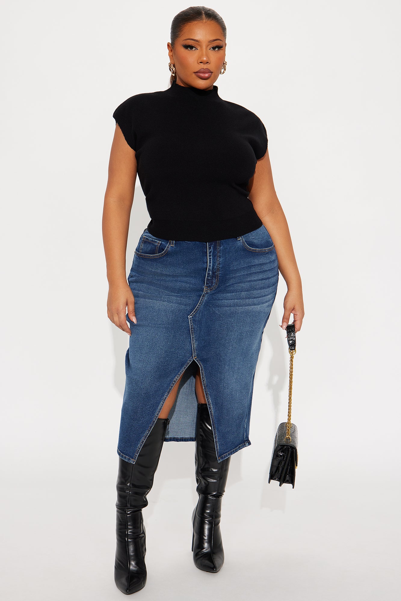 The Florence Vest Top - Black - Image 5