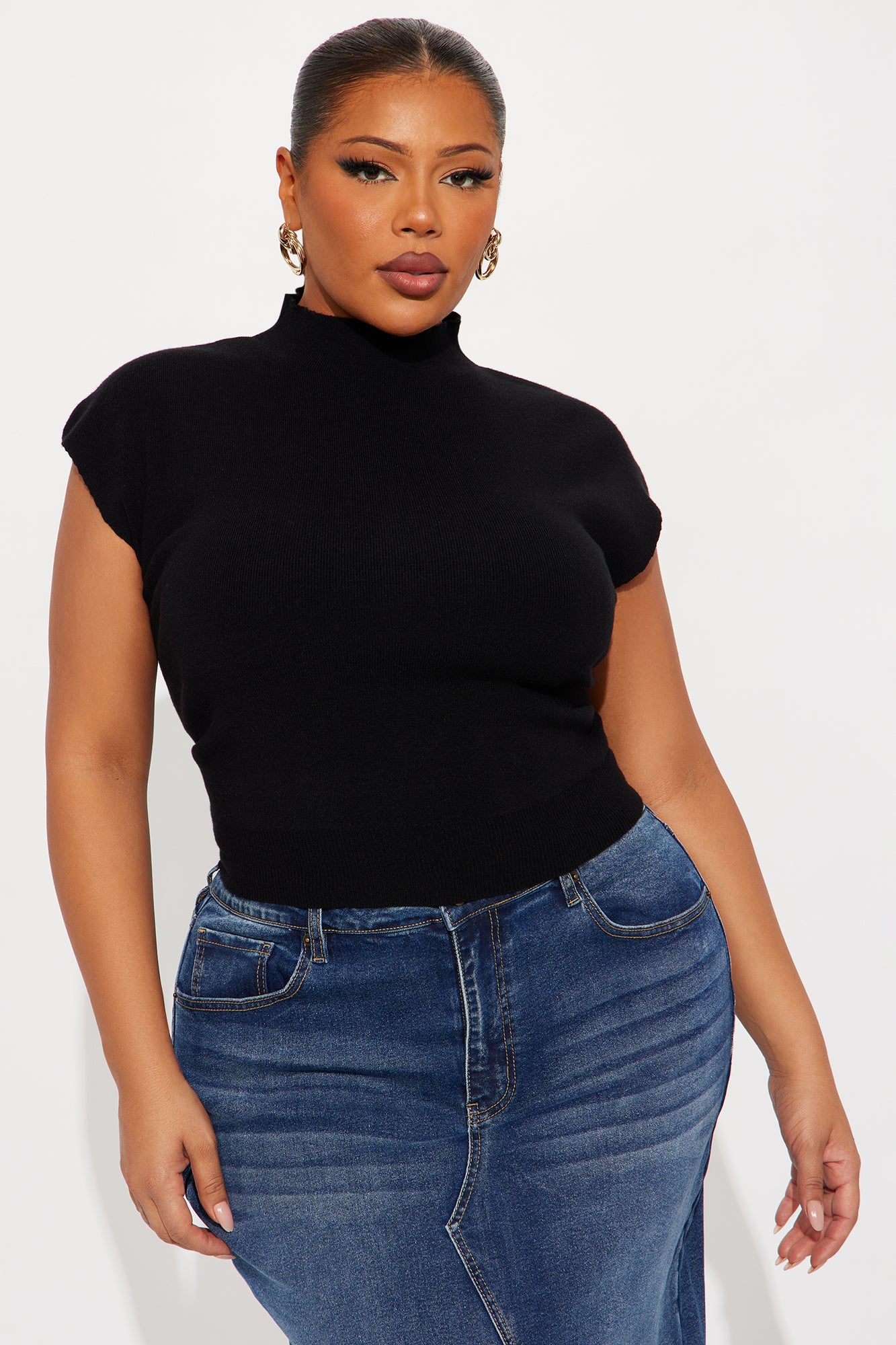 The Florence Vest Top - Black - Image 2