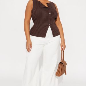 Back To You Sweater Top - Chocolate