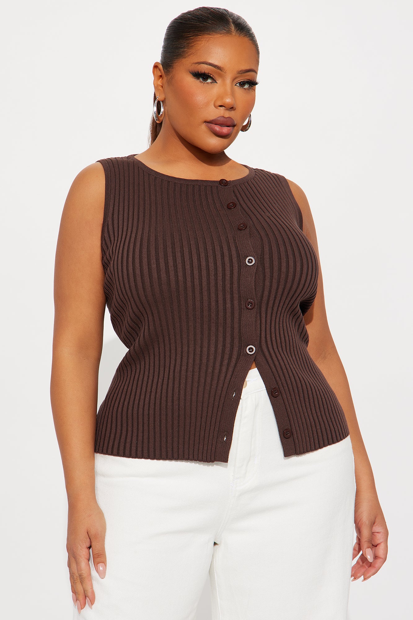 Back To You Sweater Top - Chocolate - Image 3