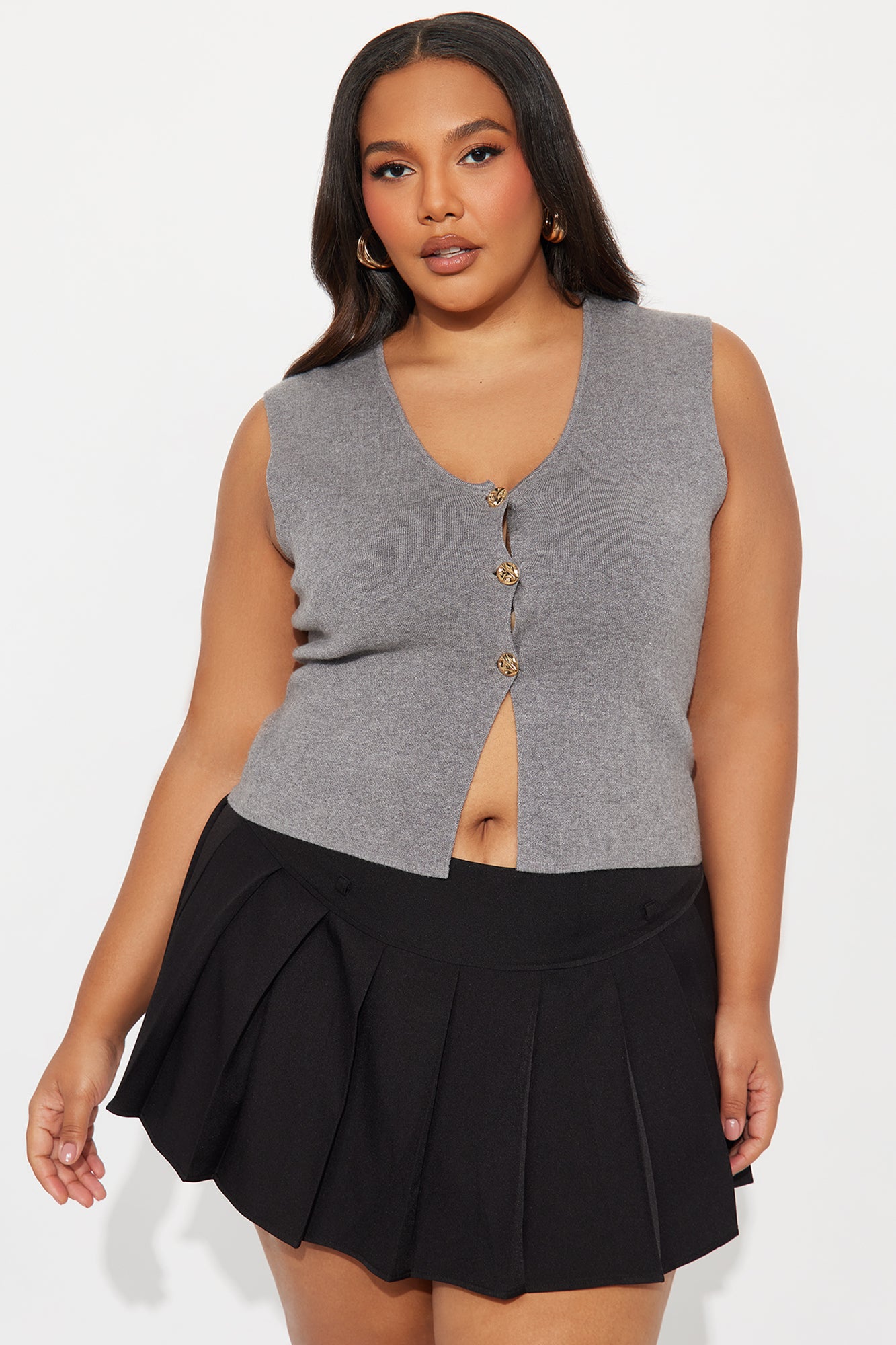 Look Closer Hardware Vest - Charcoal - Image 2